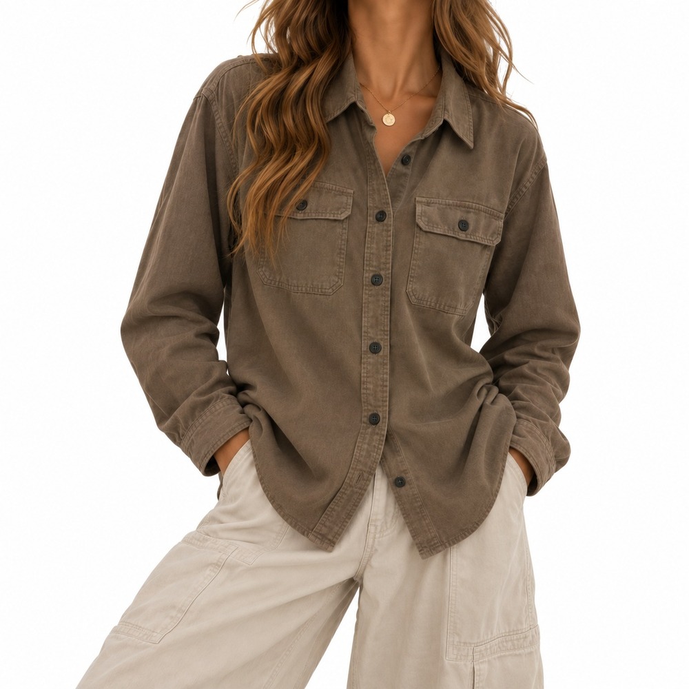 Patagonia Organic Cotton Flannel Shirt Women's XL Flap Pocket Outdoor Gorpcore